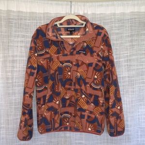 Patagonia Synchilla unique Aztec tribal funky geometric sunshine print